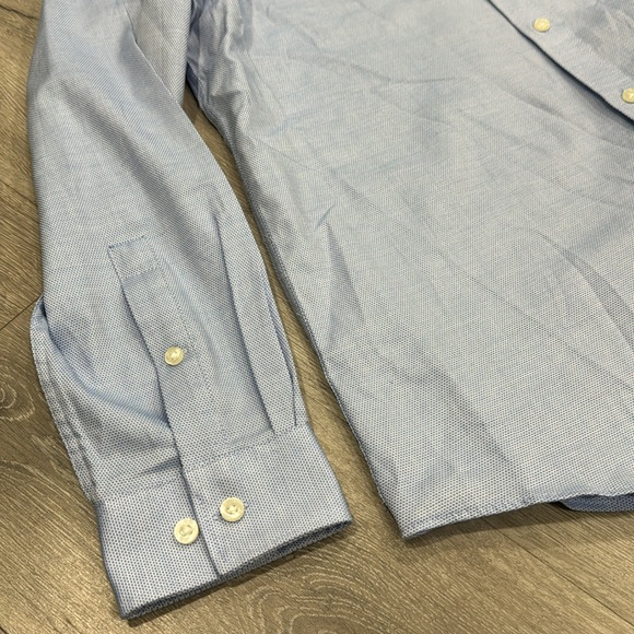 Men’s Blue Long Sleeve Button Down Dress Shirt Large 16 1/2 32-33 - Picture 9 of 9